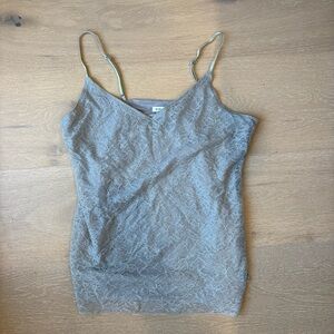 Banana Republic Grey Lace Tank Top